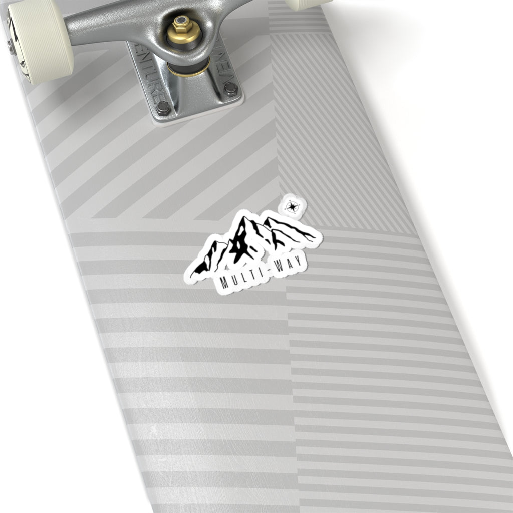 Mountain Logo Kiss-Cut Sticker — 'Multi-Way' Minimal Outdoor Decal