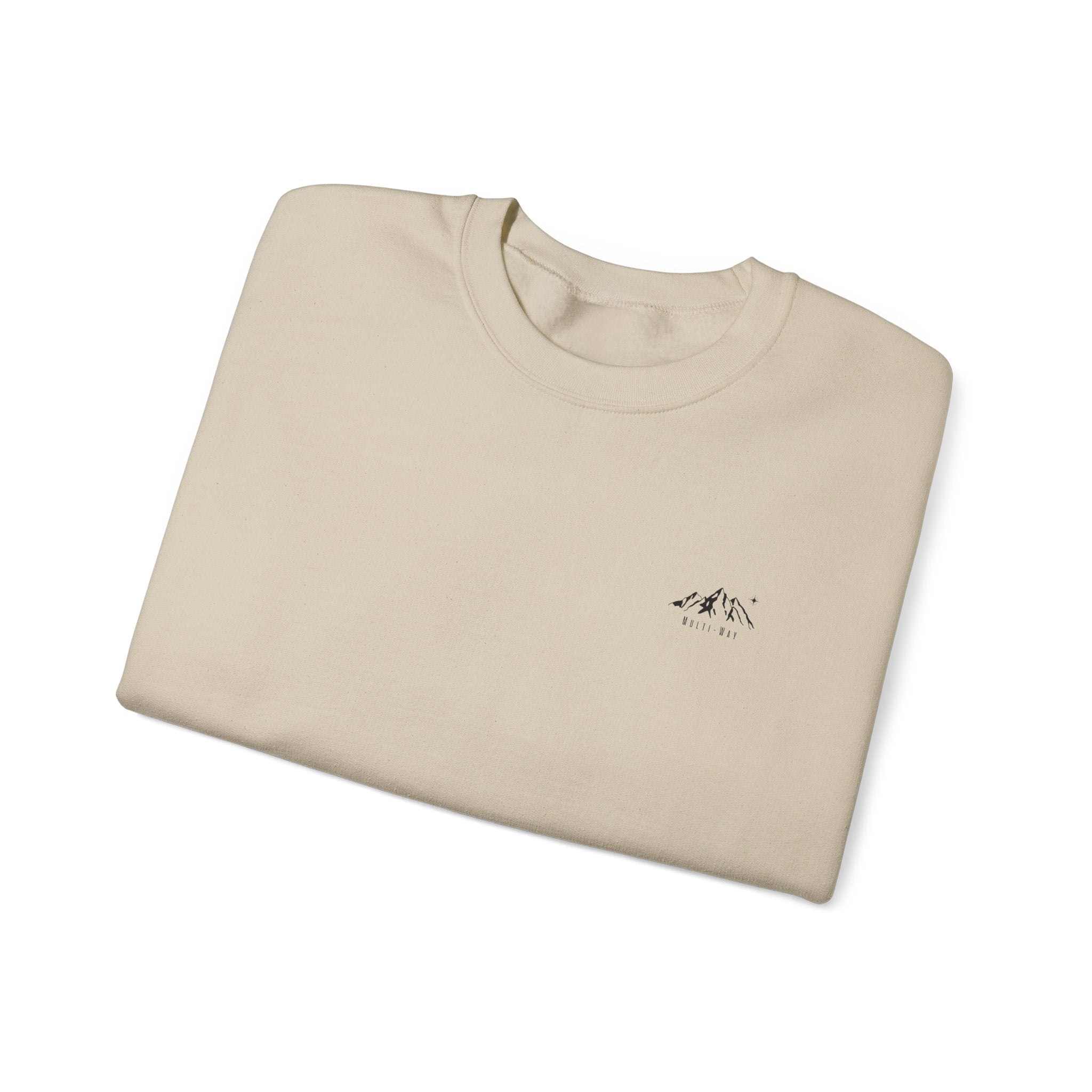 Minimal Mountain Crewneck Sweatshirt - Tiny Mountain Graphic