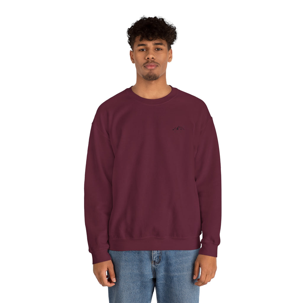 Minimal Mountain Crewneck Sweatshirt - Tiny Mountain Graphic