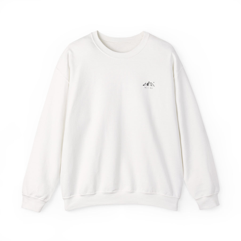 Minimal Mountain Crewneck Sweatshirt - Tiny Mountain Graphic